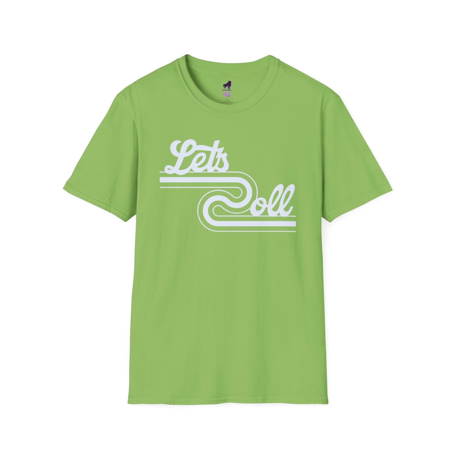 Retro Let's Roll Roller Skate, Skateboard, Bike, Car, Unisex Softstyle T-Shirt