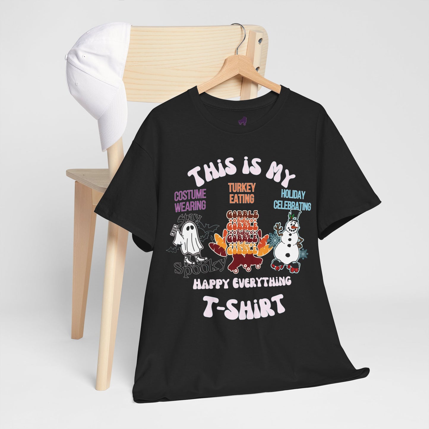 Funny Halloween Costume Party T-Shirt, Thanksgiving Turkey Day, Holiday Celebrating Shirt, Unisex Cotton Tee