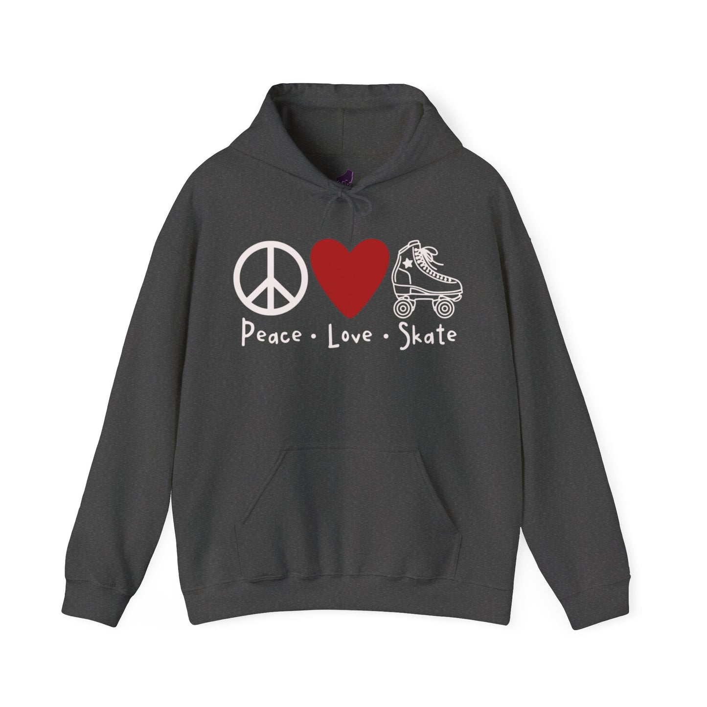 Peace Love Skate Unisex Heavy Blend™ Hooded Sweatshirt