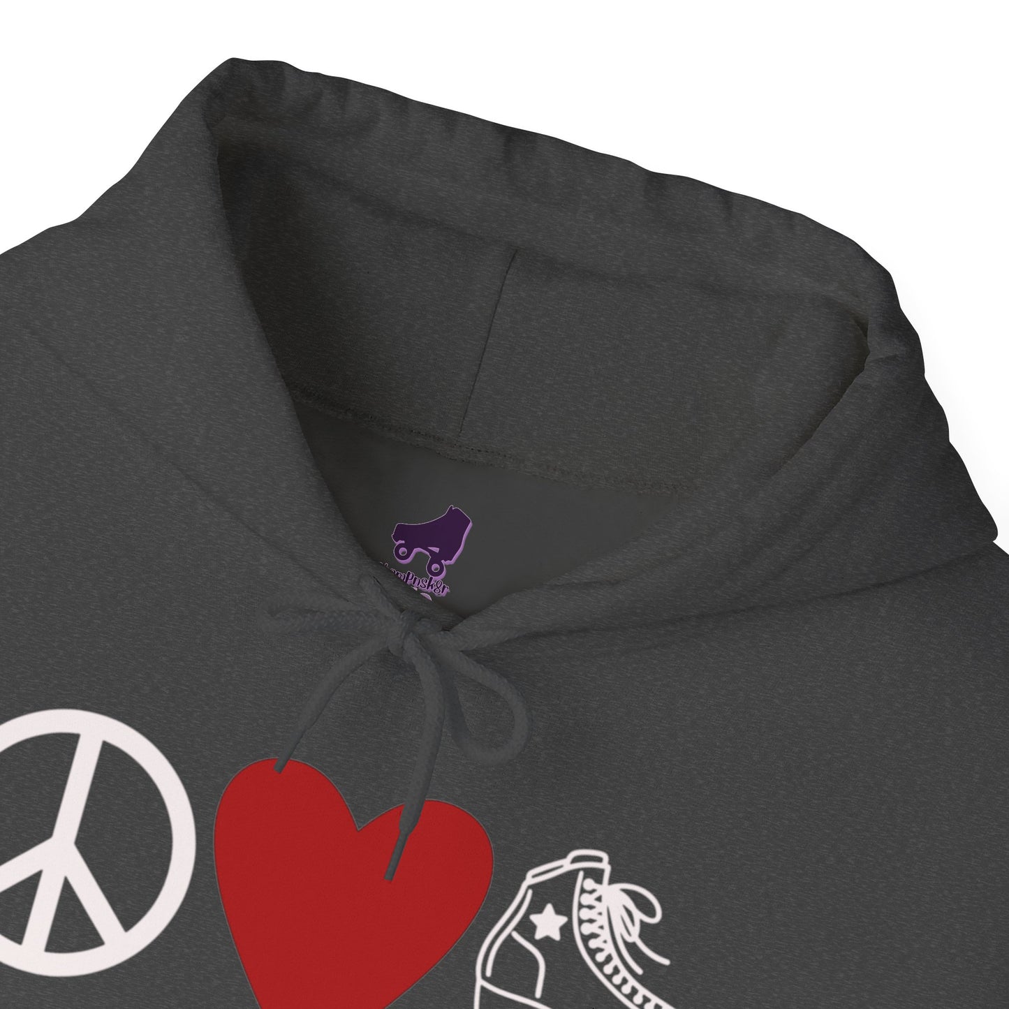 Peace Love Skate Unisex Heavy Blend™ Hooded Sweatshirt