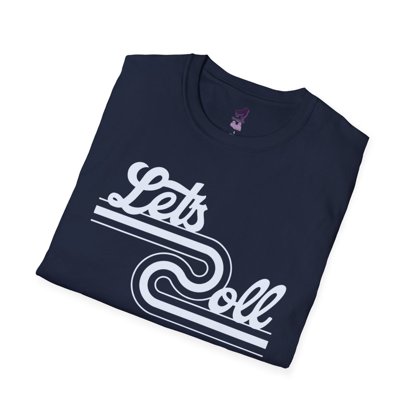 Retro Let's Roll Roller Skate, Skateboard, Bike, Car, Unisex Softstyle T-Shirt