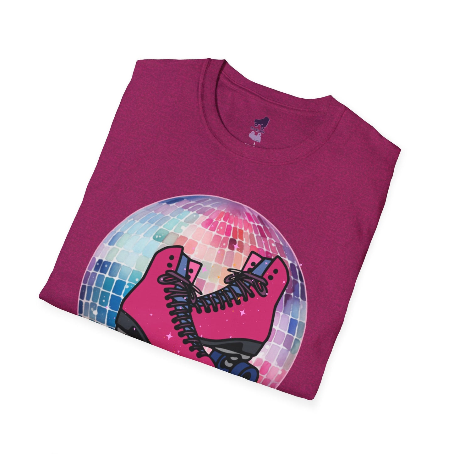 Colorful Retro Roller Skate Unisex Softstyle T-Shirt