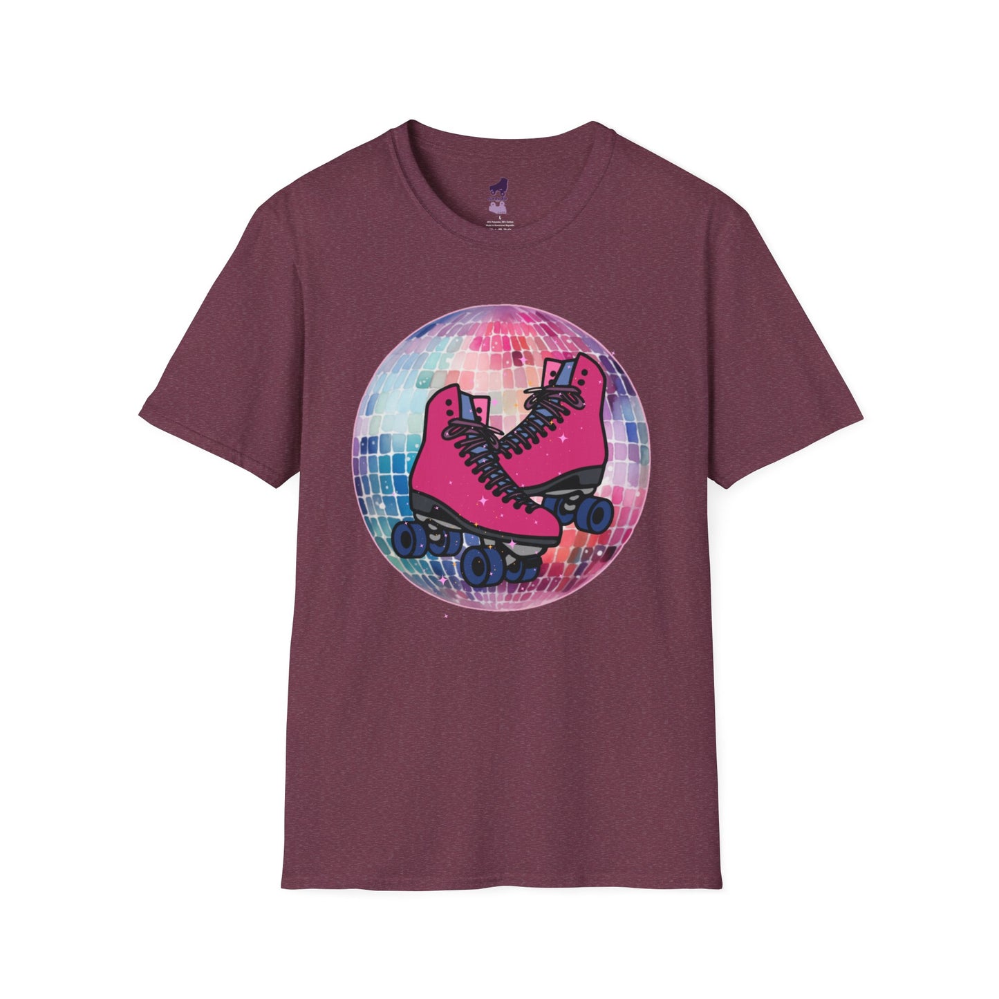 Colorful Retro Roller Skate Unisex Softstyle T-Shirt