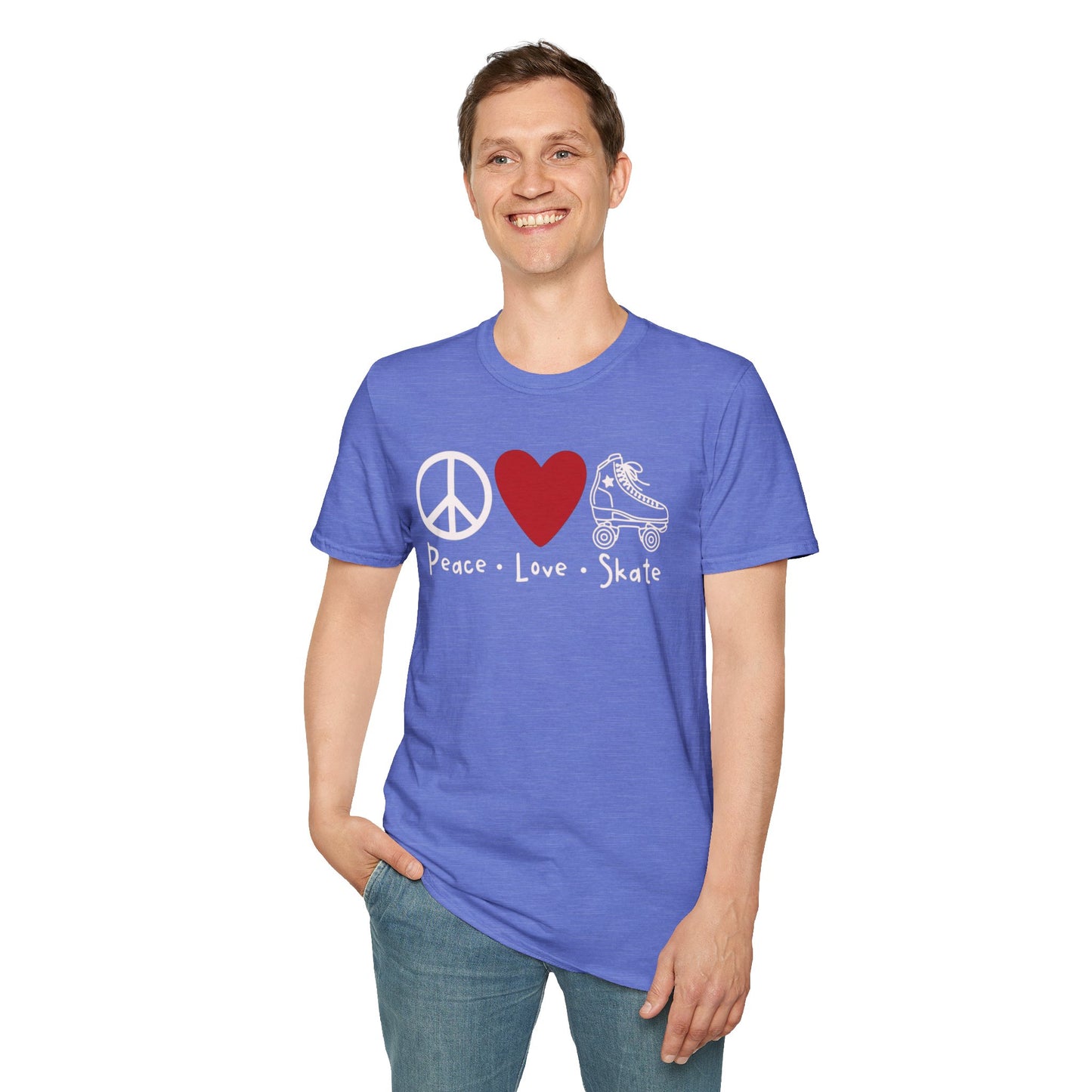 Peace Love Skate Unisex Softstyle T-Shirt