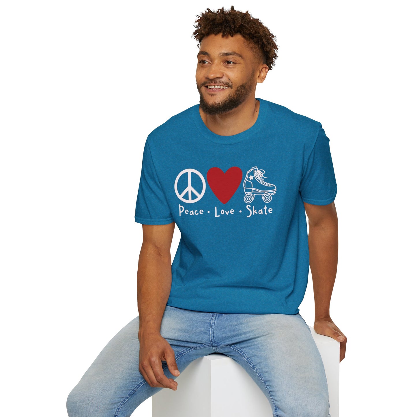 Peace Love Skate Unisex Softstyle T-Shirt