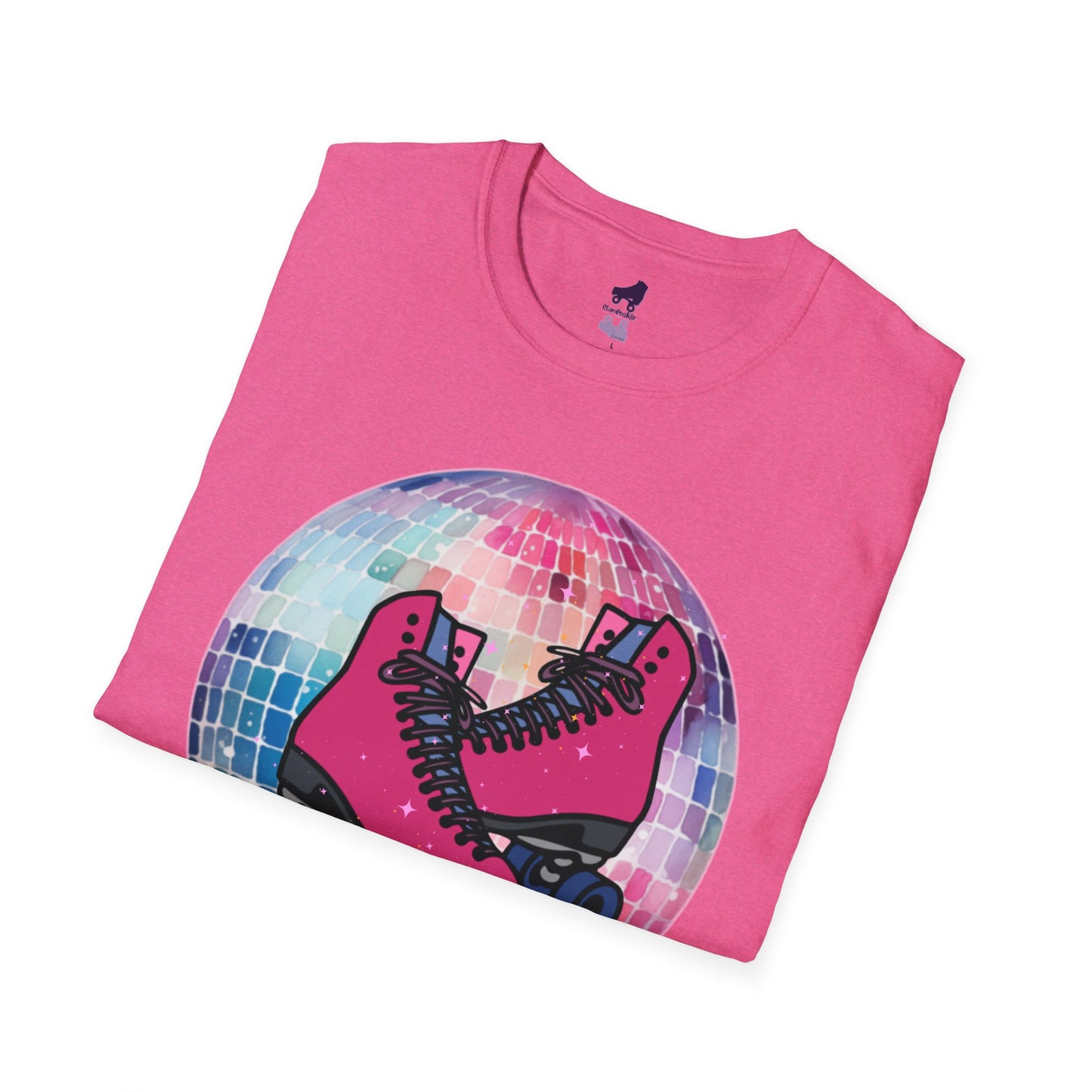 Colorful Retro Roller Skate Unisex Softstyle T-Shirt