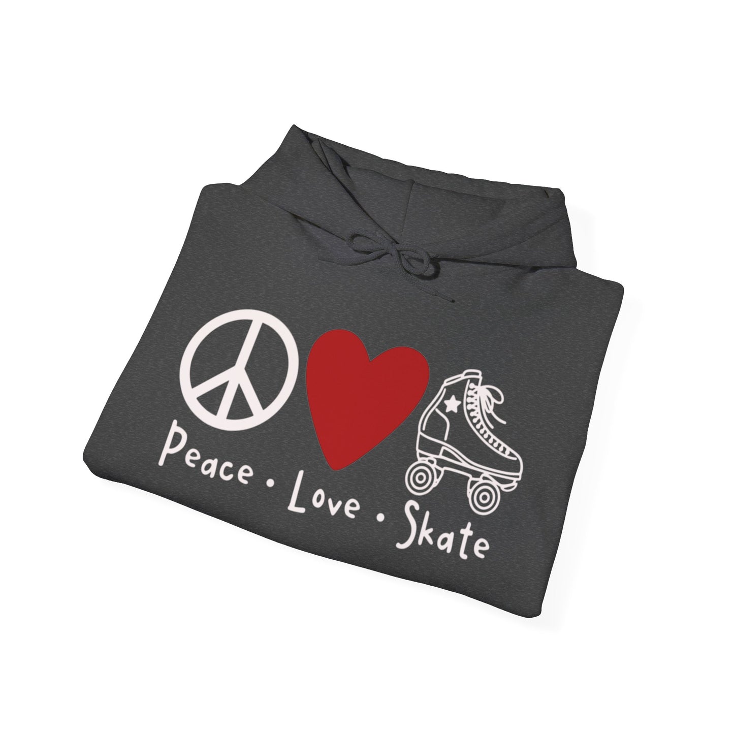 Peace Love Skate Unisex Heavy Blend™ Hooded Sweatshirt