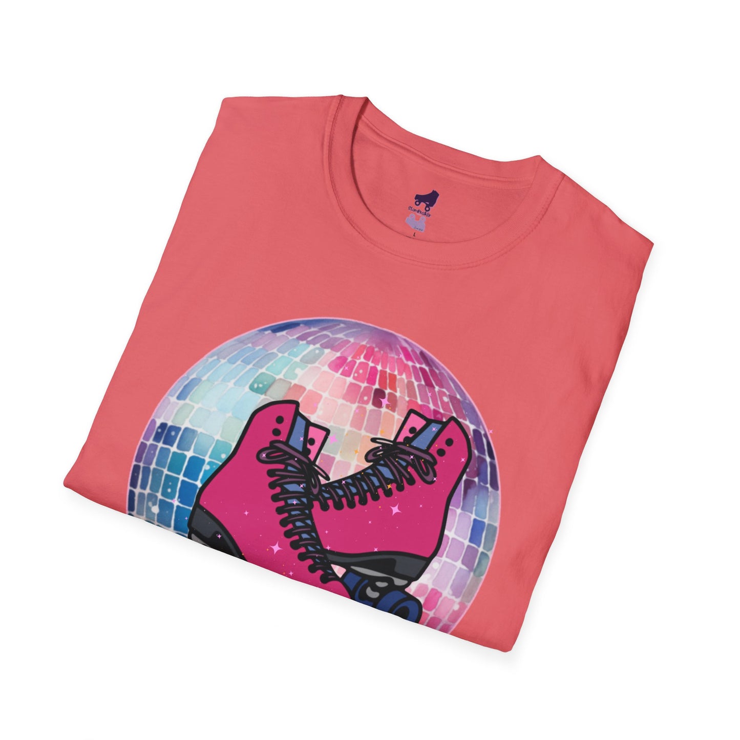 Colorful Retro Roller Skate Unisex Softstyle T-Shirt