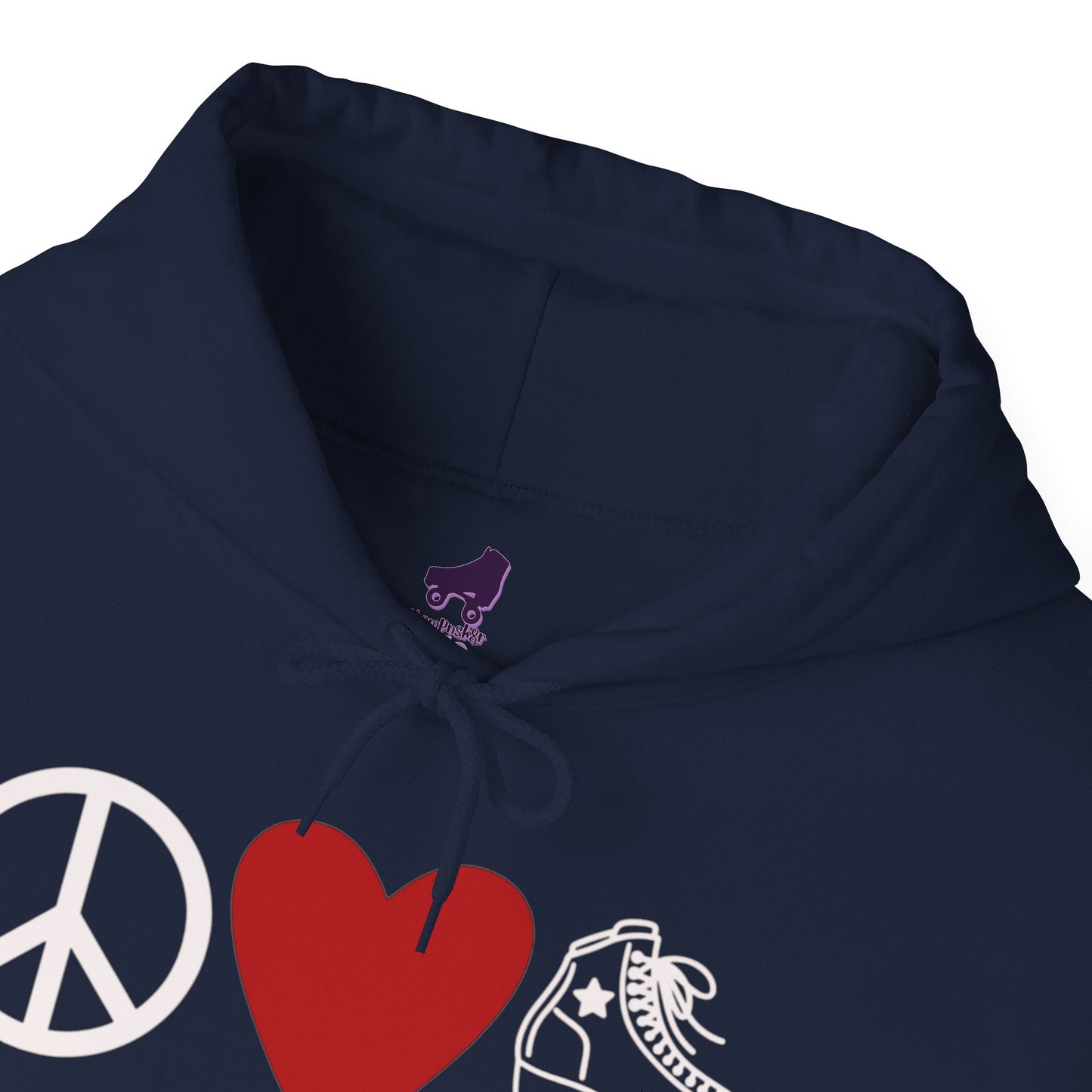 Peace Love Skate Unisex Heavy Blend™ Hooded Sweatshirt