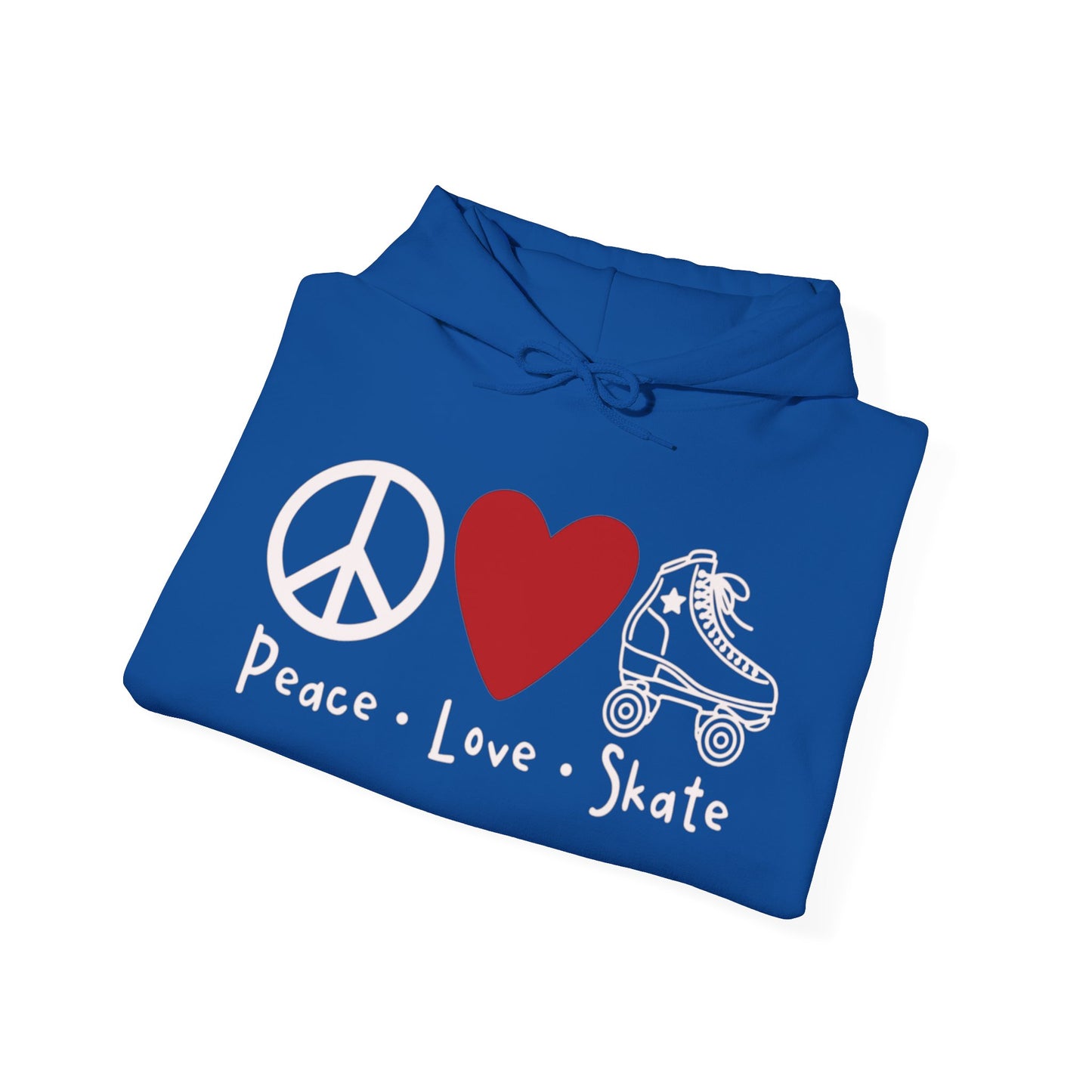 Peace Love Skate Unisex Heavy Blend™ Hooded Sweatshirt