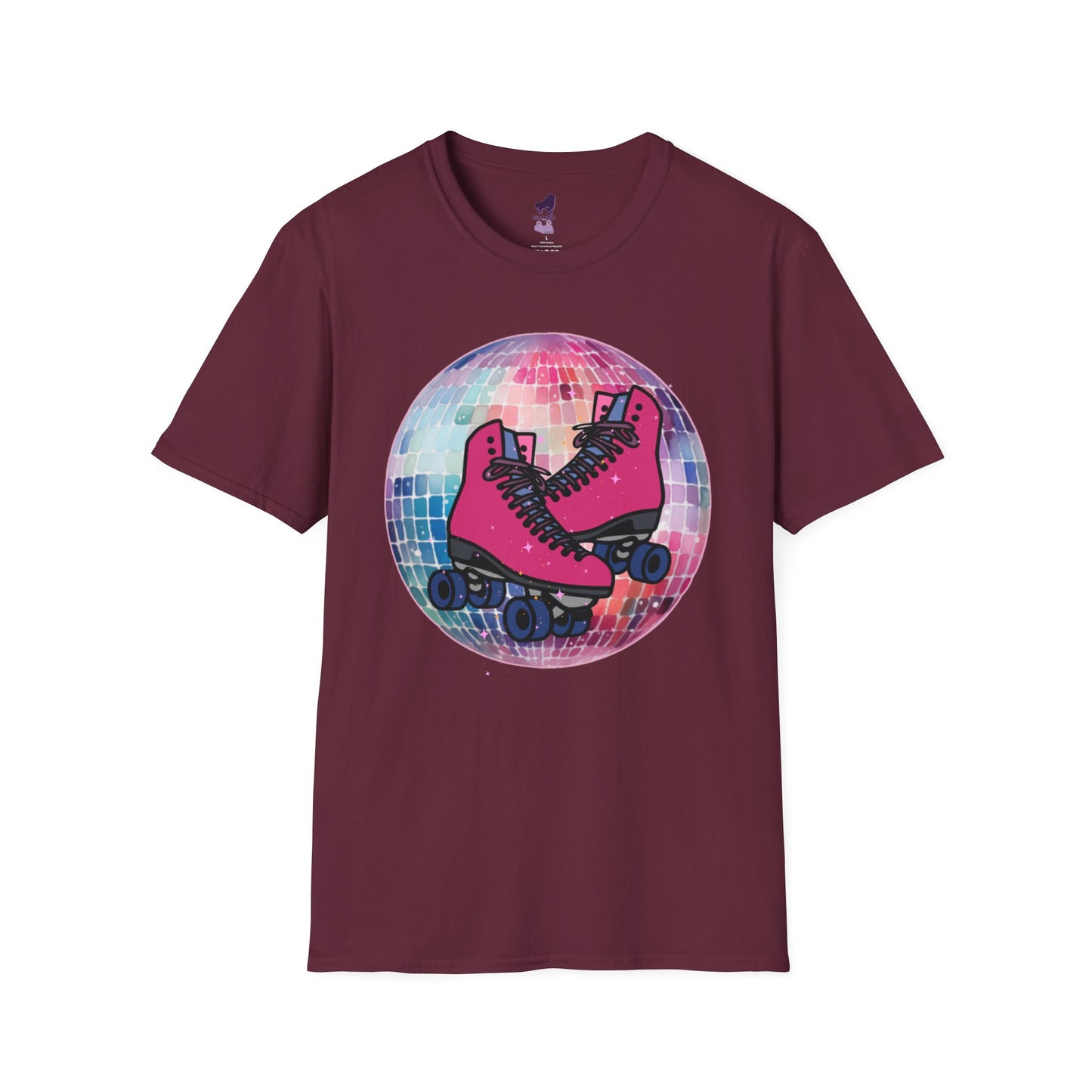 Colorful Retro Roller Skate Unisex Softstyle T-Shirt