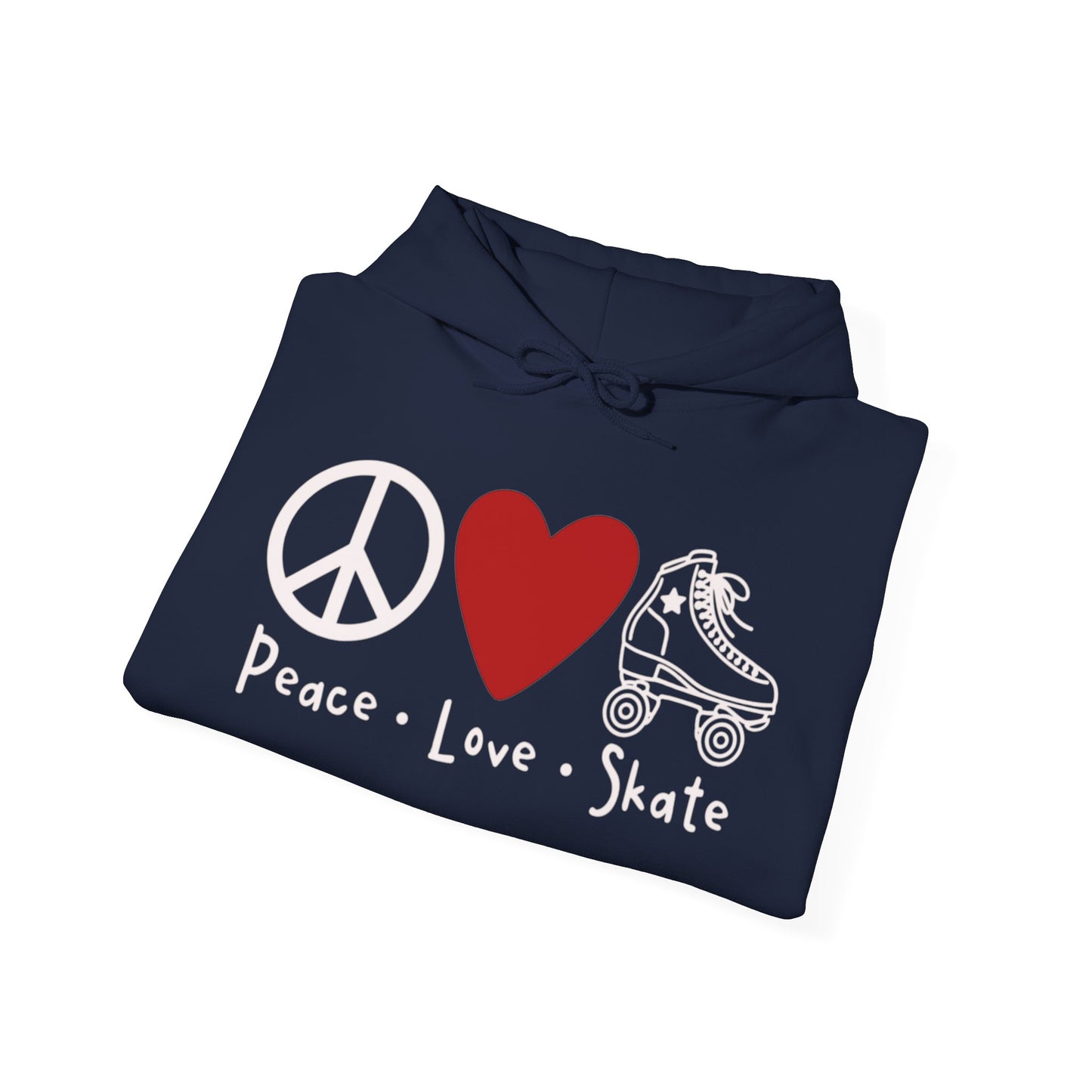 Peace Love Skate Unisex Heavy Blend™ Hooded Sweatshirt