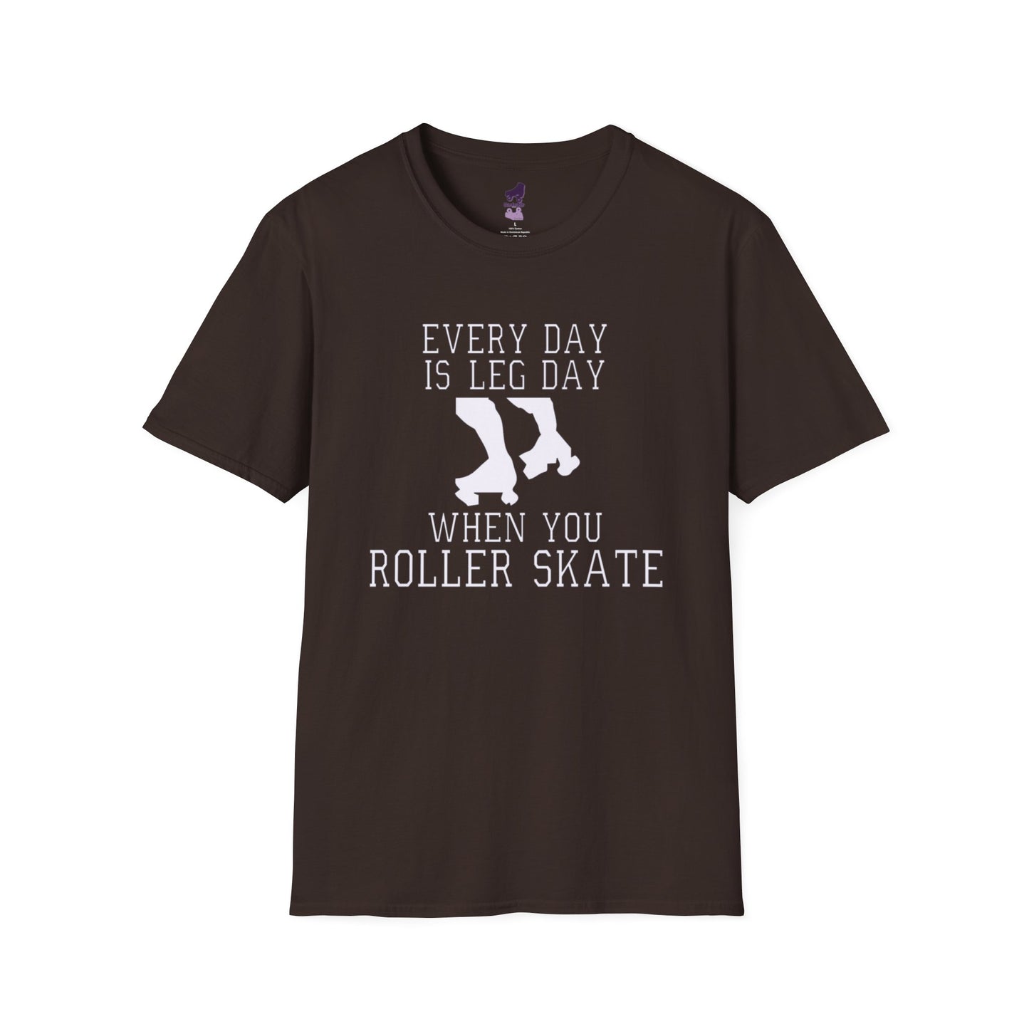 Everyday is Leg Day When You Roller Skate Unisex Softstyle T-Shirt