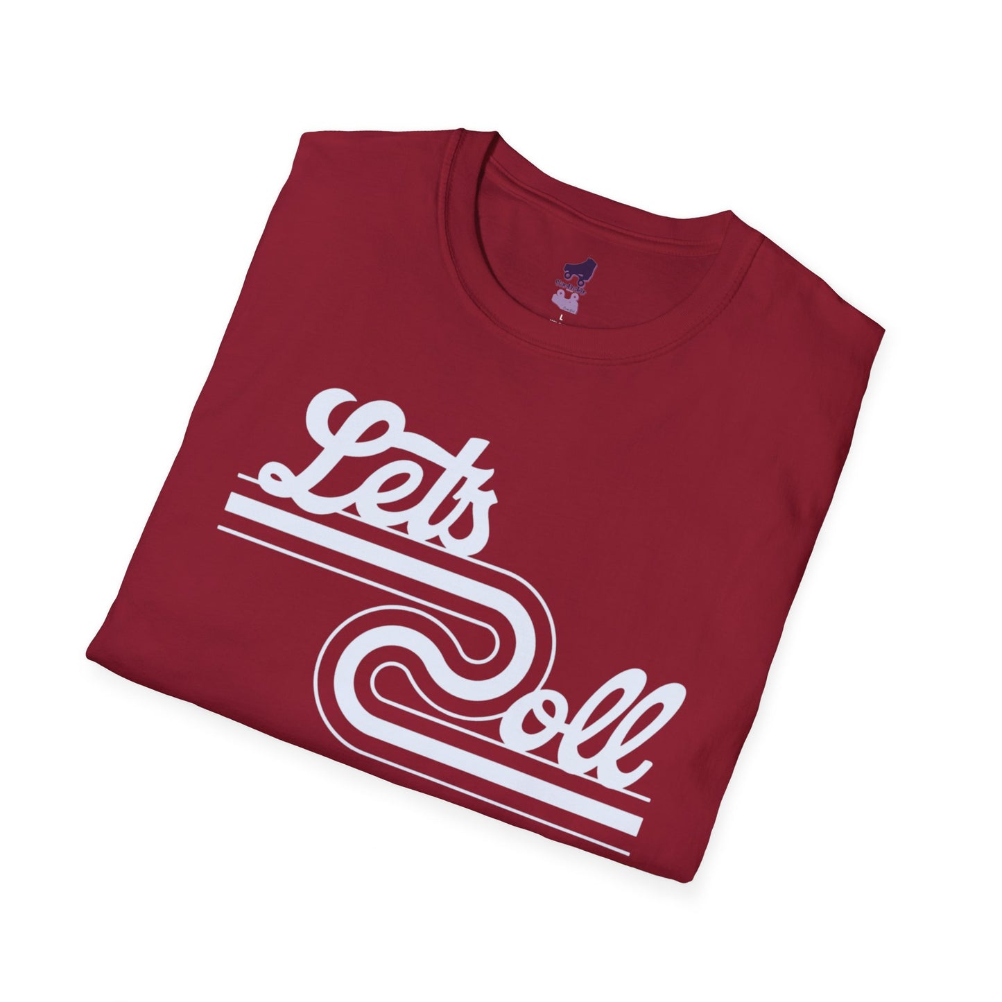 Retro Let's Roll Roller Skate, Skateboard, Bike, Car, Unisex Softstyle T-Shirt