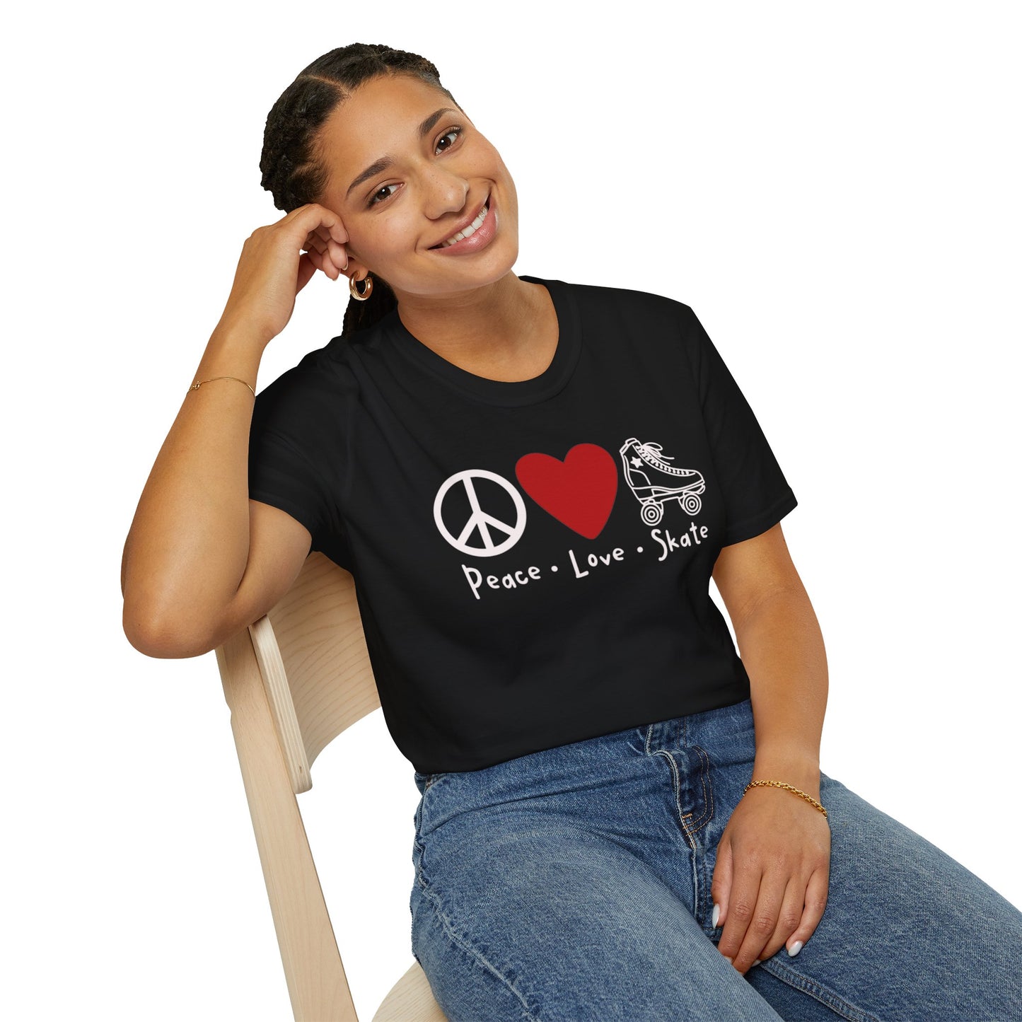 Peace Love Skate Unisex Softstyle T-Shirt