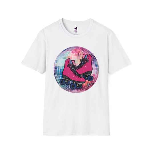 Colorful Retro Roller Skate Unisex Softstyle T-Shirt