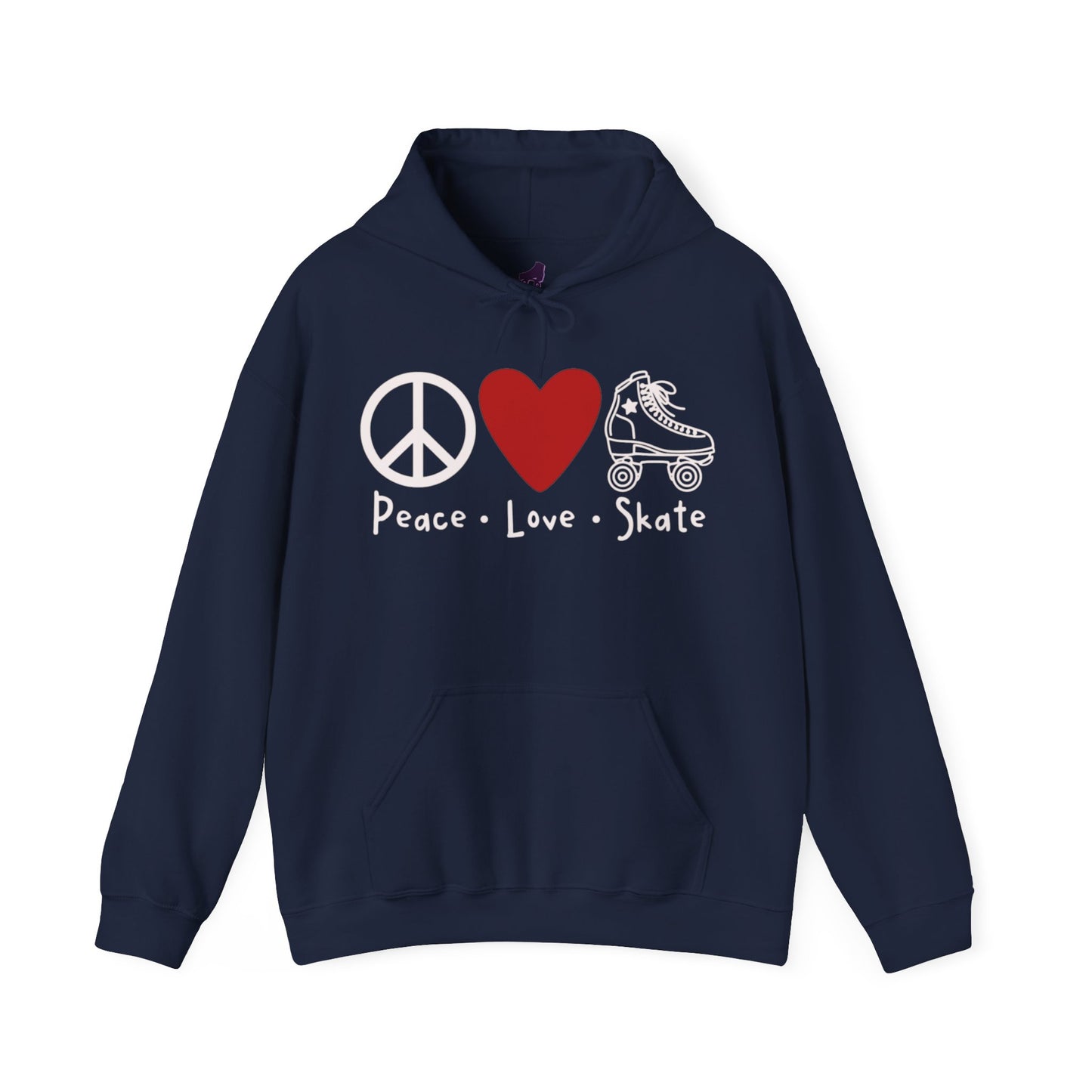 Peace Love Skate Unisex Heavy Blend™ Hooded Sweatshirt